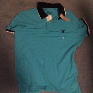 American Eagle Blue  Collared Polo Shirt